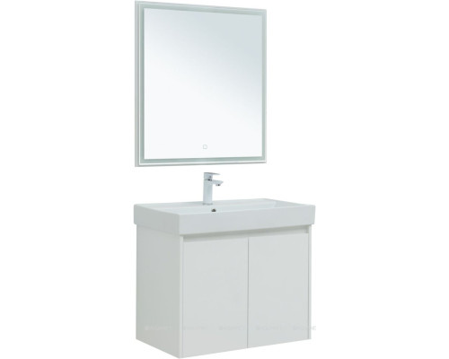 Мебель для ванной Aquanet Nova Lite 75 белый глянец (2 дверцы)