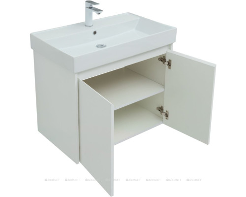Мебель для ванной Aquanet Nova Lite 75 белый глянец (2 дверцы)