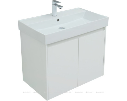 Мебель для ванной Aquanet Nova Lite 75 белый глянец (2 дверцы)