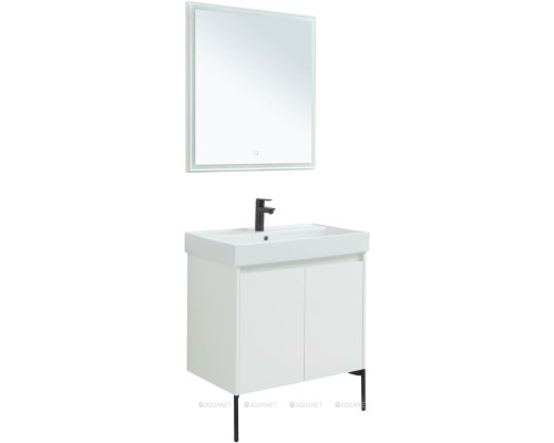 Мебель для ванной Aquanet Nova Lite 75 белый глянец (2 дверцы)