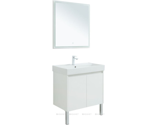 Мебель для ванной Aquanet Nova Lite 75 белый глянец (2 дверцы)
