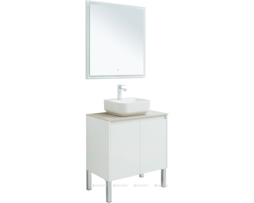 Мебель для ванной Aquanet Nova Lite 75 белый глянец (2 дверцы)