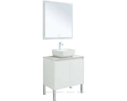 Мебель для ванной Aquanet Nova Lite 75 белый глянец (2 дверцы)