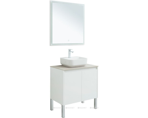 Мебель для ванной Aquanet Nova Lite 75 белый глянец (2 дверцы)