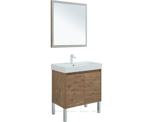 Мебель для ванной Aquanet Nova Lite 75 дуб рустикальный (2 дверцы)