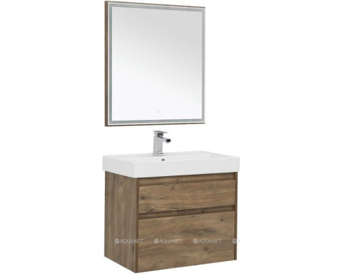 Мебель для ванной Aquanet Nova Lite 75 дуб рустикальный (2 ящика)