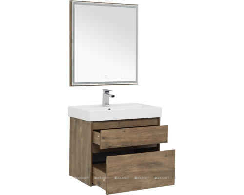 Мебель для ванной Aquanet Nova Lite 75 дуб рустикальный (2 ящика)