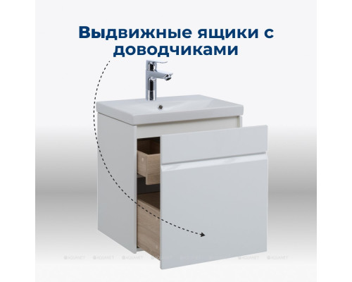 Мебель для ванной Aquanet Палермо 60 белый глянец