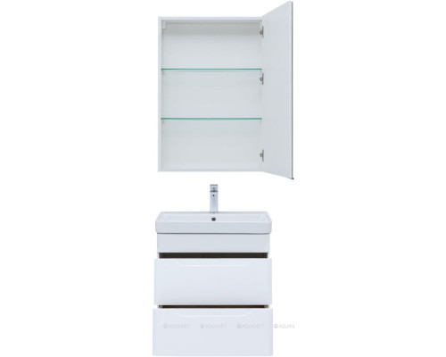 Мебель для ванной Aquanet София 60 белый глянец (2 ящика)
