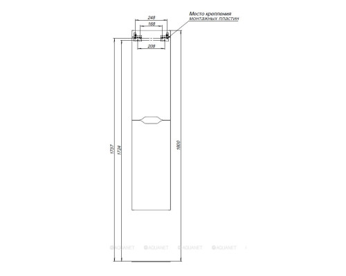 Пенал Aquanet Практика 30 белый матовый