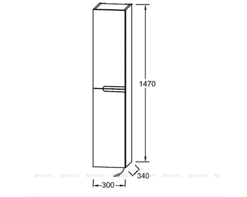 Пенал Jacob Delafon Nona 30 EB1892LRU-G98 темно-синий