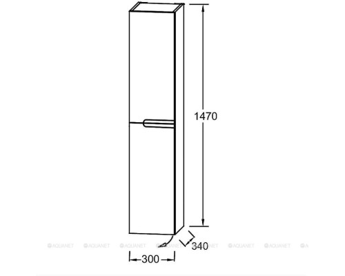 Пенал Jacob Delafon Nona 30 EB1892RRU-G1C белый глянцевый
