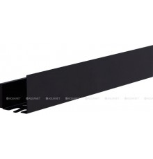 Полка Aquanet Магнум 50x12 черная матовая, с крючками