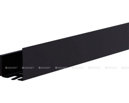 Полка Aquanet Магнум Н 50x12 черная матовая, с крючками