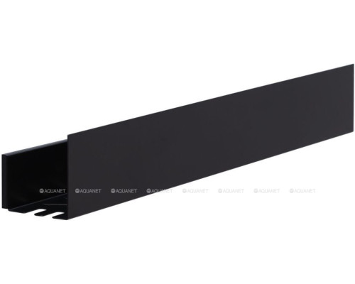 Полка Aquanet Магнум Н 90x12 черная матовая, с крючками