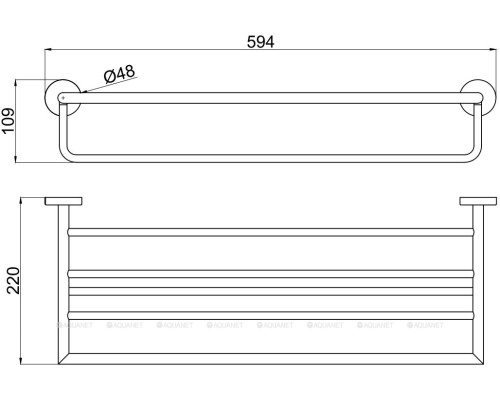 Полочка Allen Brau Priority 6.31014-BN никель браш