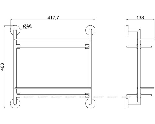 Полочка Allen Brau Priority 6.31015-BN никель браш