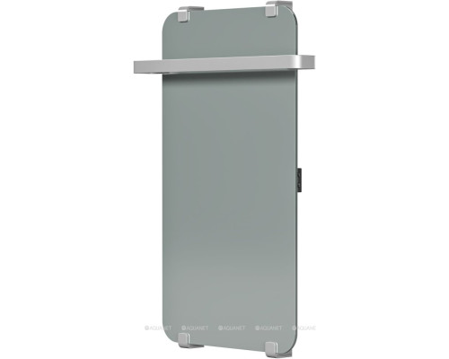 Полотенцесушитель электрический Allen Brau Infinity 80x44 с рейлингом 2.0 и креплением, серебро браш