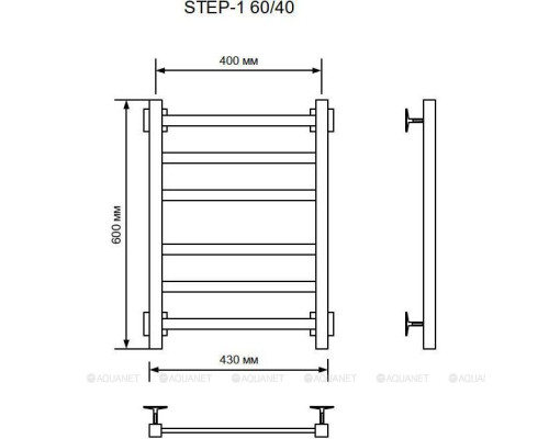 Полотенцесушитель электрический Ника Step STEP-1 60/40 W (U)