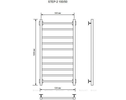Полотенцесушитель электрический Ника Step STEP-2 100/50 (U)