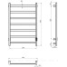 Полотенцесушитель электрический Тругор ПЭК сп 20 кв 80х50 оружейная сталь ВГП