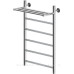 Полотенцесушитель водяной Aquanet Mauro 800x500 с полкой