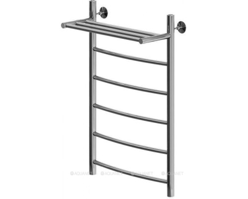 Полотенцесушитель водяной Aquanet Romeo с полкой 800x500, с полкой, хром