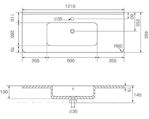 Раковина Allen Brau Paris 120 4.61003.20