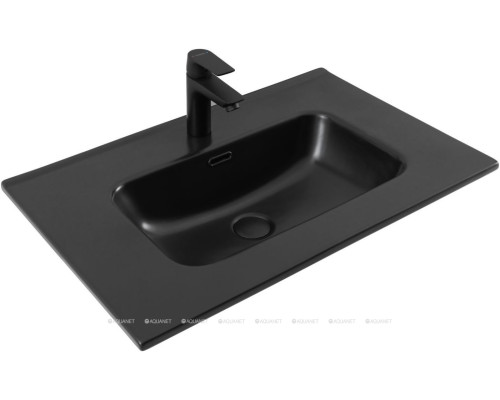 Раковина Aquanet Flat 70 черная матовая