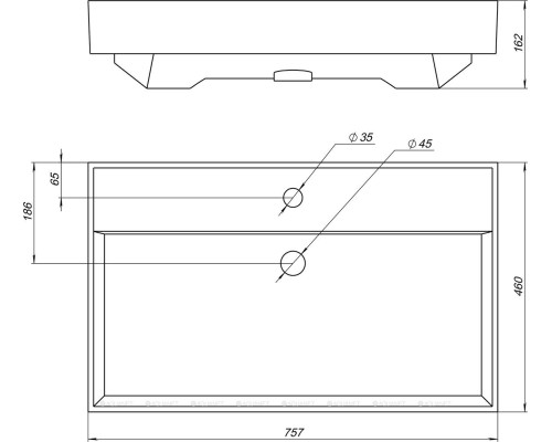 Раковина Aquanet Латина 75