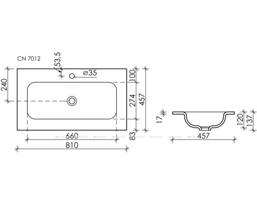 Раковина Ceramicanova Grace 81 CN7012