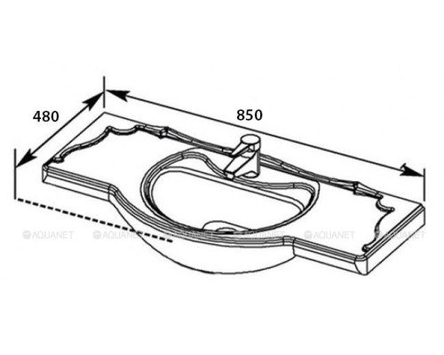 Раковина для тумбы Aquanet Yatao 85 YB-1085