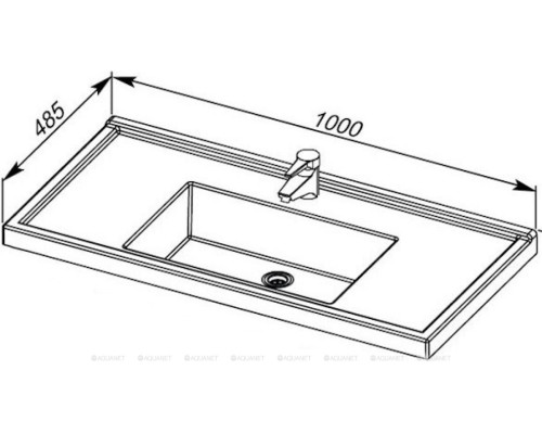 Раковина для тумбы Sanovit Exclusive 100 8100-KL