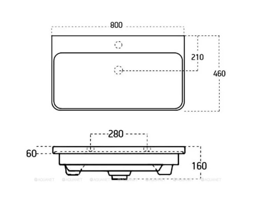 Раковина для тумбы Sanovit Luxury 80 11080-KL