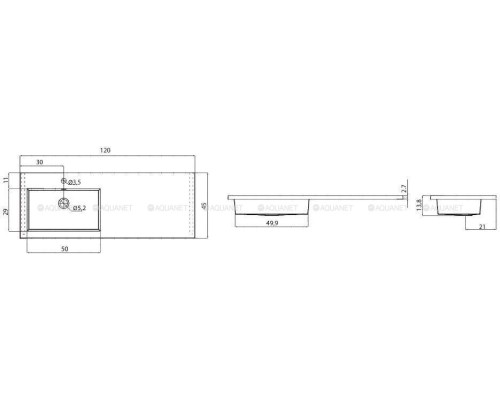 Раковина Dolomite Джерси 120 L