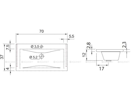 Раковина Dolomite Лео-о 70