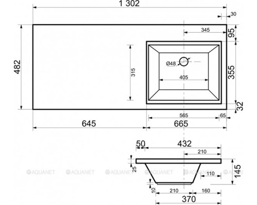 Раковина Эстет Даллас 130 R