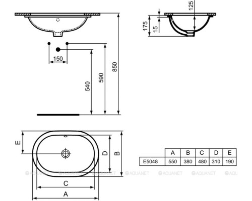 Раковина Ideal Standard Connect 55 E504801