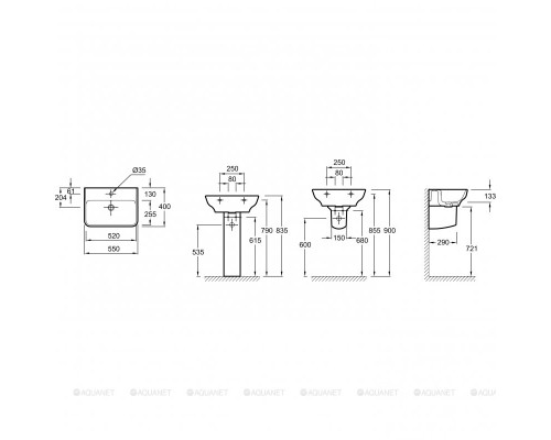 Раковина Jacob Delafon Struktura 55 EGE112-00