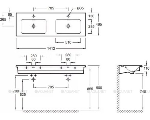Раковина Jacob Delafon Vox 140 EB2100-DD4