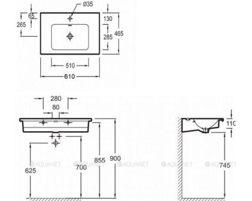 Раковина Jacob Delafon Vox 60 EXAF112-00