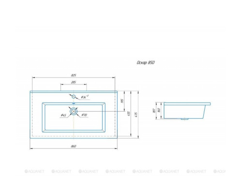 Раковина Kirovit Оскар 85