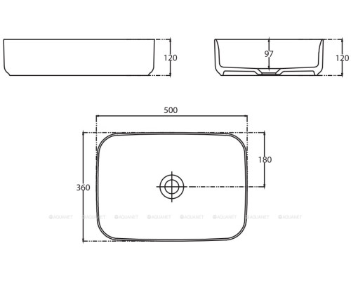 Раковина накладная Allen Brau Fantasy 50 4.11021.20 белый глянец