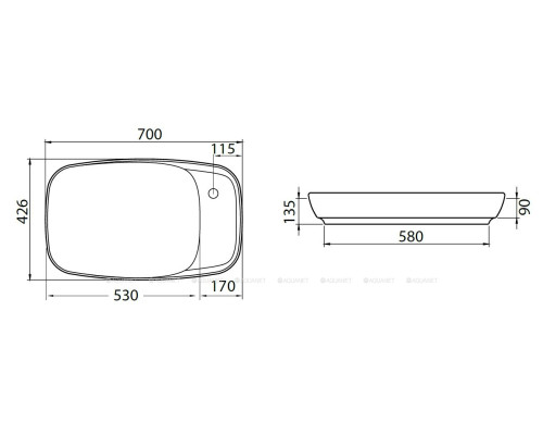 Раковина накладная Allen Brau Liberty 4.32012.31 черный матовый