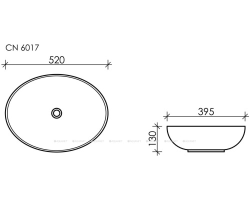 Раковина накладная Ceramicanova Element 52 CN6017MB