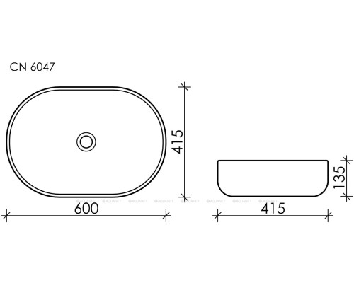 Раковина накладная Ceramicanova Element 60 CN6047MC