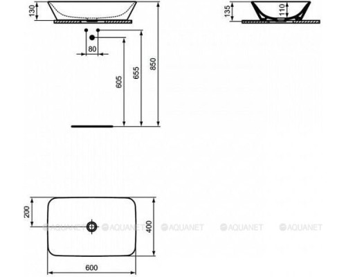 Раковина накладная Ideal Standard Connect Air 60 E034801