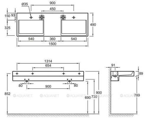 Раковина накладная Jacob Delafon Terrace 150 EXA112-00