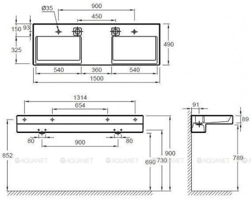 Раковина накладная Jacob Delafon Terrace 150 EXA9112-00