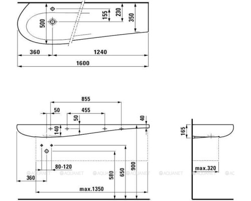Раковина накладная Laufen Alessi 8.1497.1.400.104.1